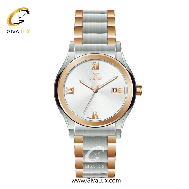 ساعت مچی اورجینال مردانه ویولت VIOLET نقره ای-رزگلد | رزگلد-نقره ای| نقره ای| کد رفرنس 0565/2